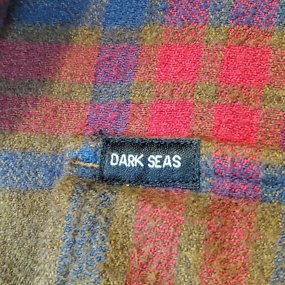 Dark Seas Division, Mens 100% Cotton, plaid, longsleeve, size Small - Picture 3 of 7
